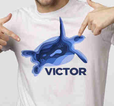 Abstract turtle silhouette t-shirt with name - TenStickers