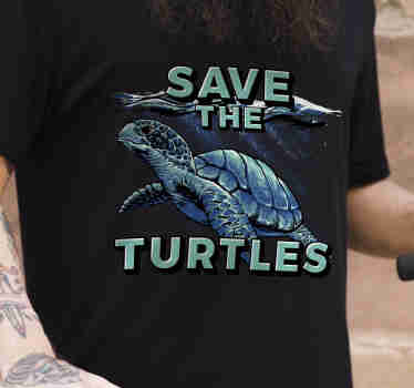 T-shirt Tortue "Sauver les tortues" - TenStickers