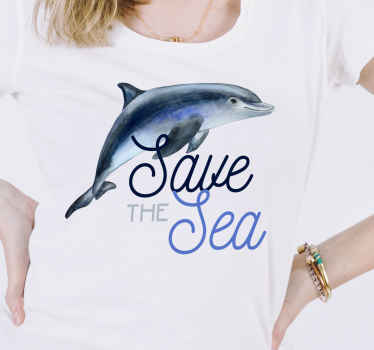T-shirt Dauphin sauver la mer - TenStickers