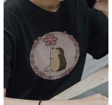 T-shirt Hérisson et fleurs - TenStickers
