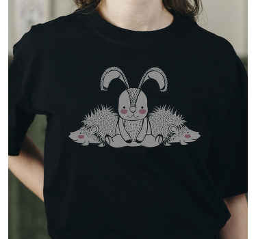 T-shirts famille de lapins hérissons mignons - TenStickers