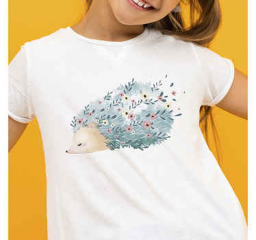 Camiseta puercoespín floral - TenVinilo