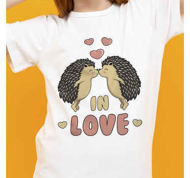 Camiseta puercoespines enamorados - TenVinilo