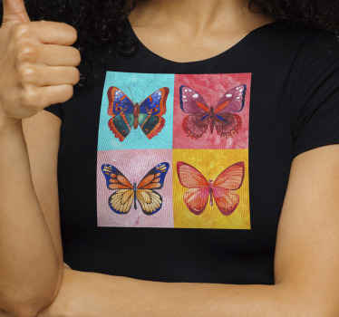 t shirt papillon Papillons multicolores - TenStickers