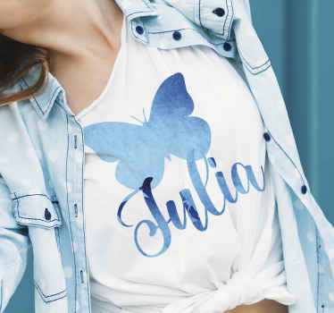 Painted butterflies t-shirt - TenStickers