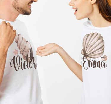 seashells Couple t shirts - TenStickers