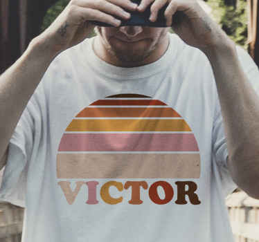 70's sun with name t-shirt - TenStickers