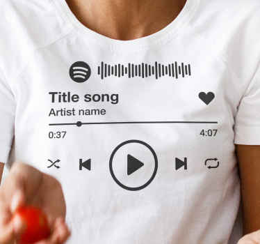 Spotify müzik çal t-shirt - TenStickers