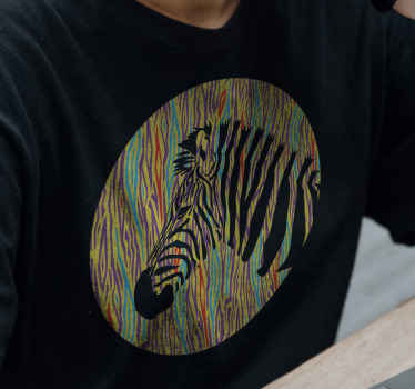 Tee shirt zebre Imprimé animal zèbre vintage - TenStickers