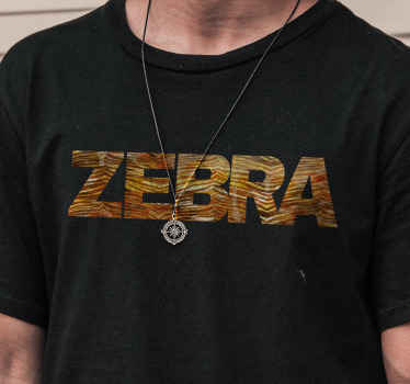 Zebra com t-shirt estampado de zebra - TenStickers