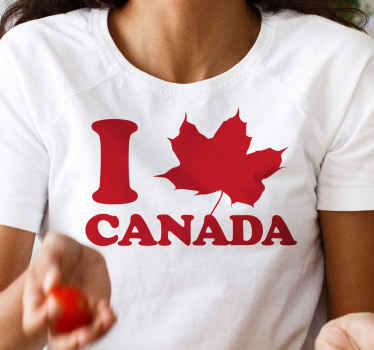 Tee shirt enfant J'aime le canada - TenStickers