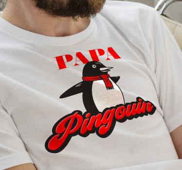 Tee shirt fete des peres Papa pinguin - TenStickers