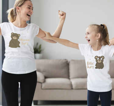 Tee shirt mere fille Maman ours, bébé ours - TenStickers
