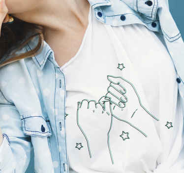 Pinky Promise with stars custom t-shirt - TenStickers