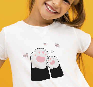 Tee shirt enfant Patte de chat grande et petite - TenStickers