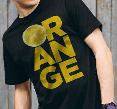 Camiseta original de frase naranja  - TenVinilo