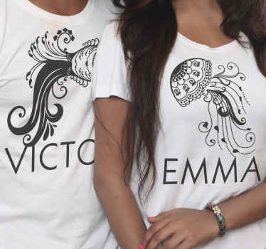 観賞用シーライフカップルtシャツ - TENSTICKERS