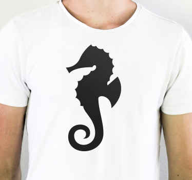 Sea Horse silhouette custom t-shirt - TenStickers
