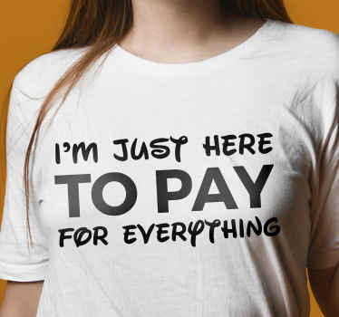 Satz nur hier, um benutzerdefiniertes T-Shirt zu bezahlen - TenStickers