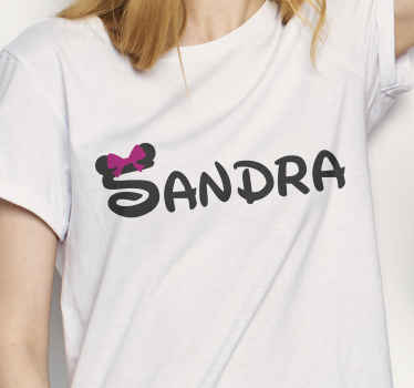 Camiseta infantil Minnie ratón personalizable - TenVinilo