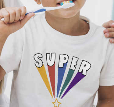 Camiseta infantil Super con colores - TenVinilo