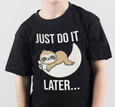 Just do it later sloth Kids t-shirt - TenStickers