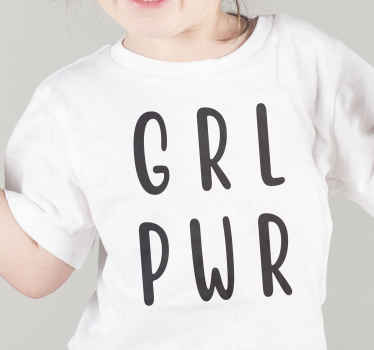 Girl power Kids t-shirt minimalistic - TenStickers