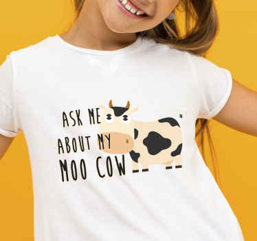 Spørg mig om ko-børn t-shirt - TenStickers