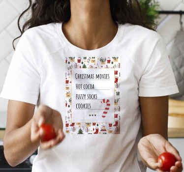Christmas check list shirt - TenStickers