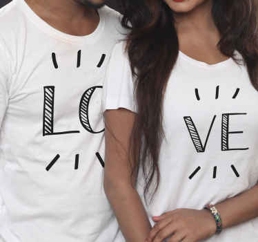 Split love Couple t shirts - TenStickers