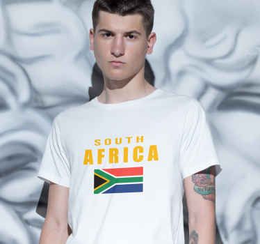 South Africa with flag custom t-shirt - TenStickers