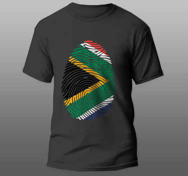 South African flag finger print custom t-shirt - TenStickers