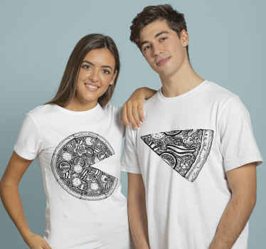 Pizza slices Couple t shirts - TenStickers