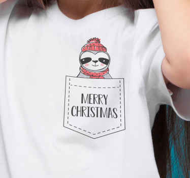 Christmas pocket sloth shirt - TenStickers