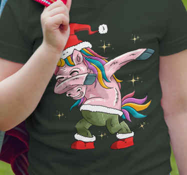 Dabbing Christmas unicorn shirt - TenStickers