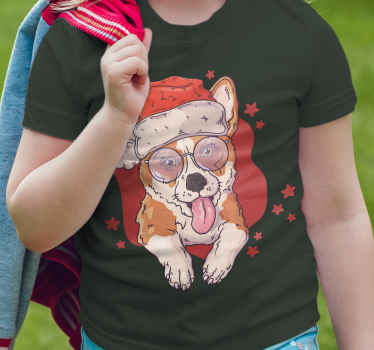Christmas dog face t shirt - TenStickers