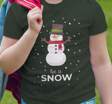 Let it snow snowman Christmas shirt - TenStickers