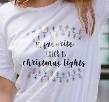 Christmas lights text Christmas shirt - TenStickers