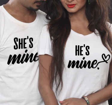 She's/he's mine. Couple t shirts - TenStickers