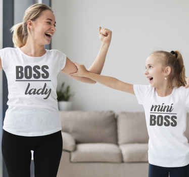 Boss lady Mini Boss Quote Mother daughter shirt - TenStickers