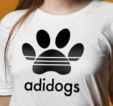 Adidogs amantes de los animales camiseta personalizada - TenVinilo
