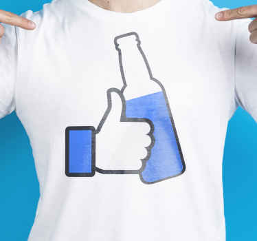 Facebook kuten pullon mukautetun t-paidan kanssa - Tenstickers