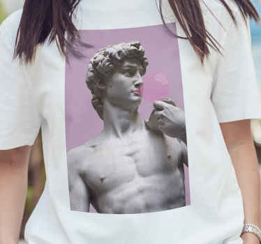 David met kauwgom op maat t-shirt - TenStickers