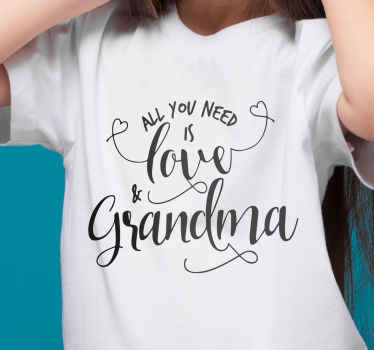 Love and Grandma Mothers day shirt - TenStickers