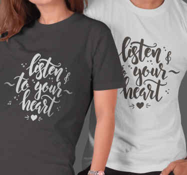 Listen to your heart Couple t shirts - TenStickers