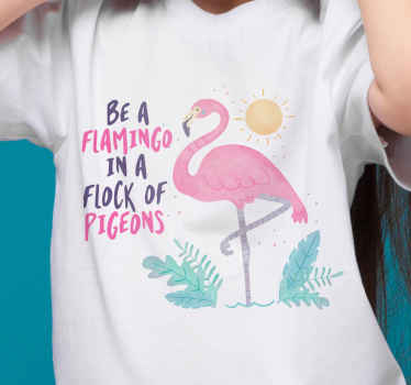 Be a flamingo Kids t-shirt - TenStickers