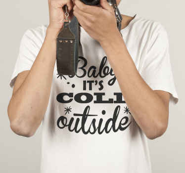 Noel gömleğinin dışı soğuk - TenStickers