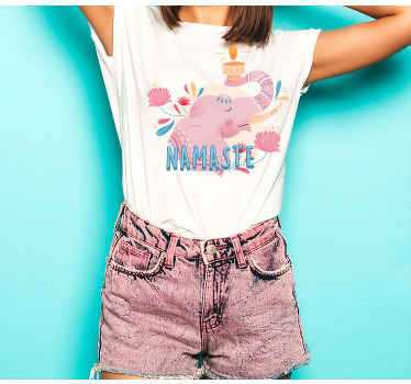 Namaste elephant custom t-shirt - TenStickers