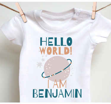 Hello world baby Baby shirt - TenStickers