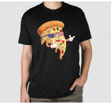 USA pizza dance Father and son shirt - TenStickers